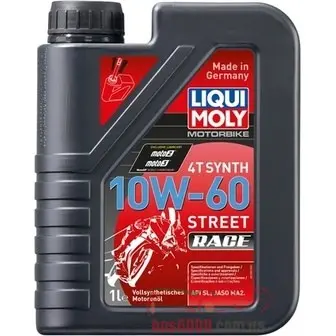 Моторное масло Liqui Moly 1525 Motorbike 4T Synth Street Race 10W-60 1л
