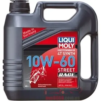 Моторное масло Liqui Moly 1687 Motorbike 4T Synth Street Race 10W-60 4л