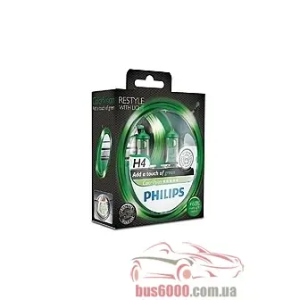 H4 PHILIPS COLORVISION GREEN 12V 60_55W 12342CVPGS2 _зел._