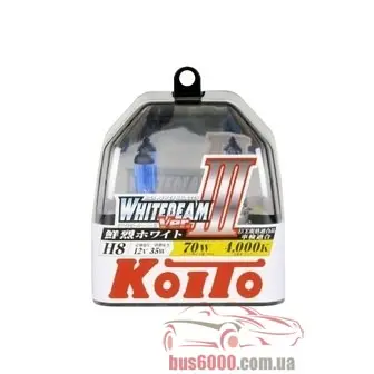 H8 Koito Whitebeam 12V 35W _70W_ пластиковая упаковка - 2 шт. Лампа высокотемпературная P0758W