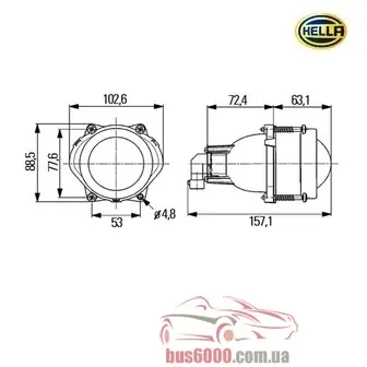 Hella D60 мм дальний свет 12V HB3 1KL 998 570-031