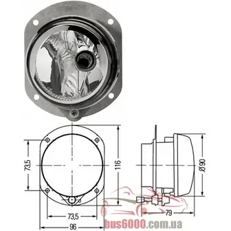 Hella D90 мм Dynaview Evo2 H7 противотуманный 1N0 009 295-031