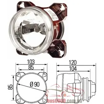 Hella D90 мм дальний свет 12V Classic H7 1K0 008 191-017