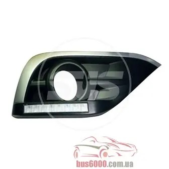 Комплект светодиодных ходовых огней HONDA CRV 2012+ Тип А_с реле управления_ХРОМ