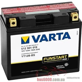 Varta 6CT-12 FUNSTART AGM (YT12B-4, YT12B-BS)