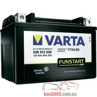 Varta 6CT-8 FUNSTART AGM (YTX9-4, YTX9-BS)